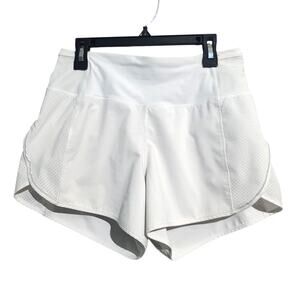 Lululemon Real Quick High-Rise 3.5" Running Short White Size 4 GUC Swift Ultra